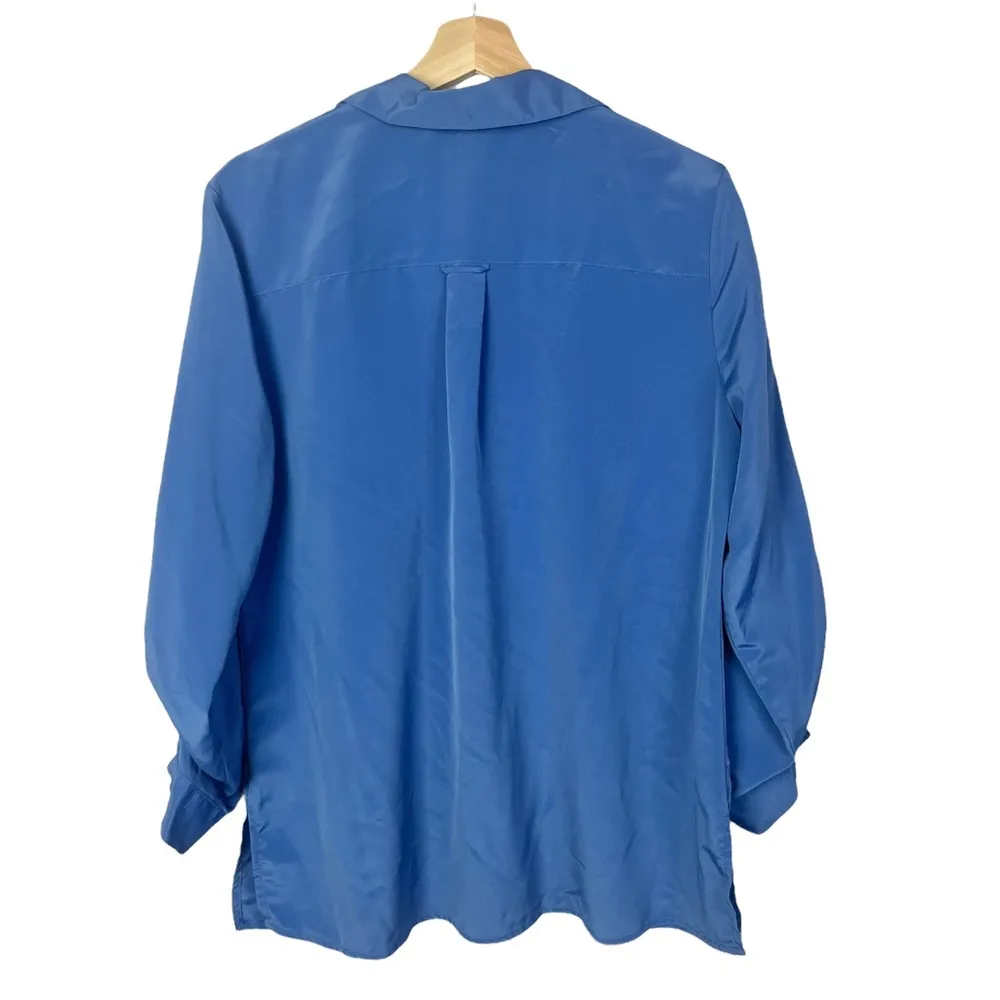 Laura Scott Blue Collar Long Sleeve Button Down L - Image 21