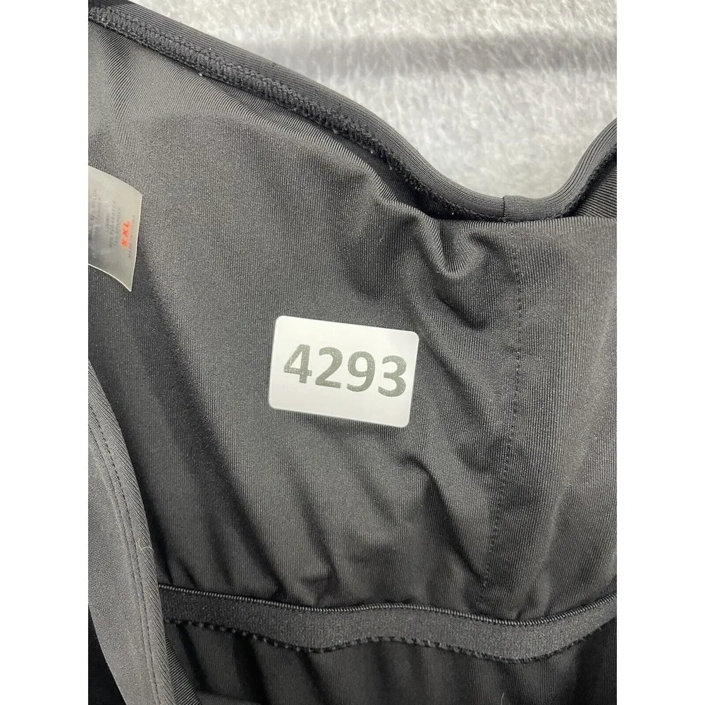 Unbranded Women's Swimsuit Halter Solid Black Sz XXL Ruched Front Full Coverage - Image 5