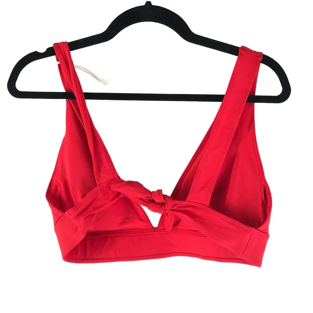Everlane Womens The Triangle Bikini Top Bright Red L - Image 4