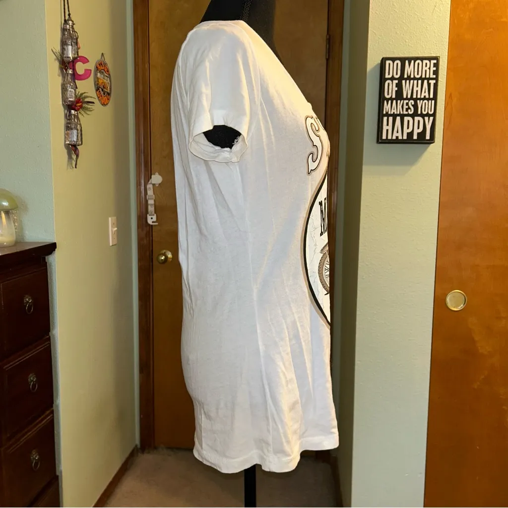 Sturgis 80th anniversary 2020 white short sleeve v-neck screen tee size XXL - Image 2