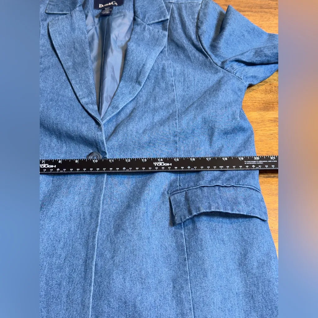 Denim & Co. Denim Blazer W/Pockets Blue - Image 5