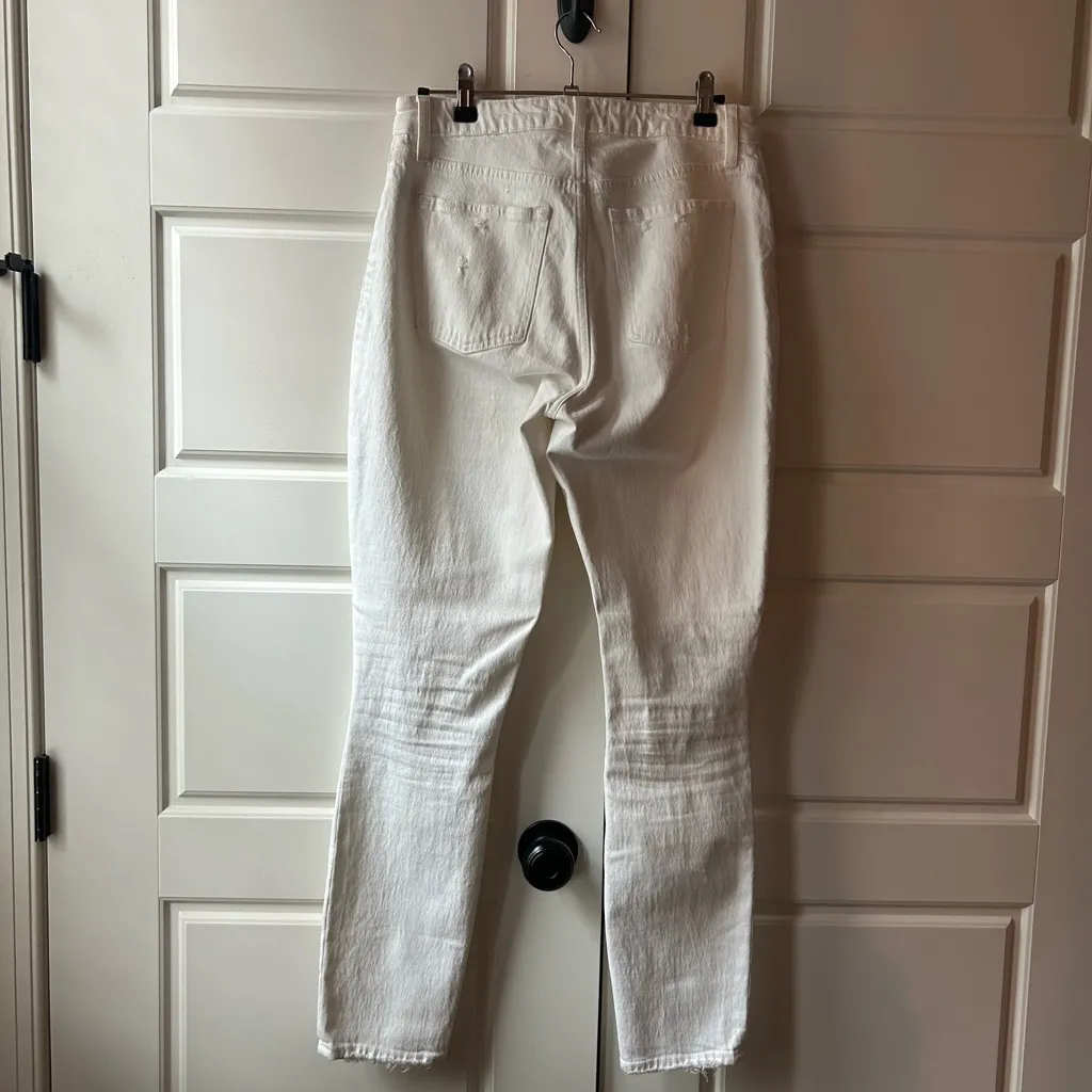 The Skinny High Rise White Distressed Jeans - Image 2