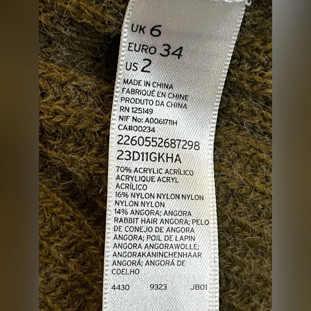 Topshop Olive green Angora sweater - Image 5