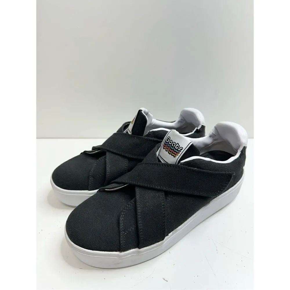 Goats Sneakers Womens Size 8 Black Canvas Crisscross Platform Shoes - Image 4