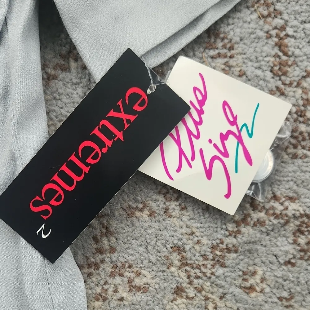 Vintage Extremes2 Metallic Dress & Jacket Set Silver 16 - Image 5