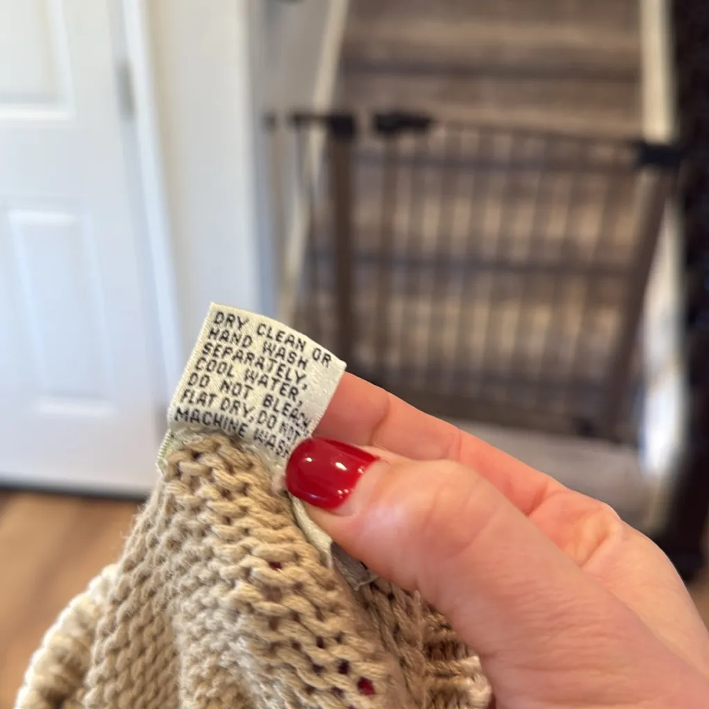 Vintage nautical boat print knitted crew neck long sleeve sweater fisherman core Tan Size M - Image 5