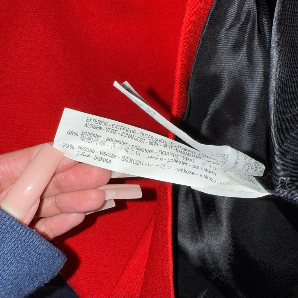 ZARA  Red Structured Sleeveless Mini Dress - Image 15