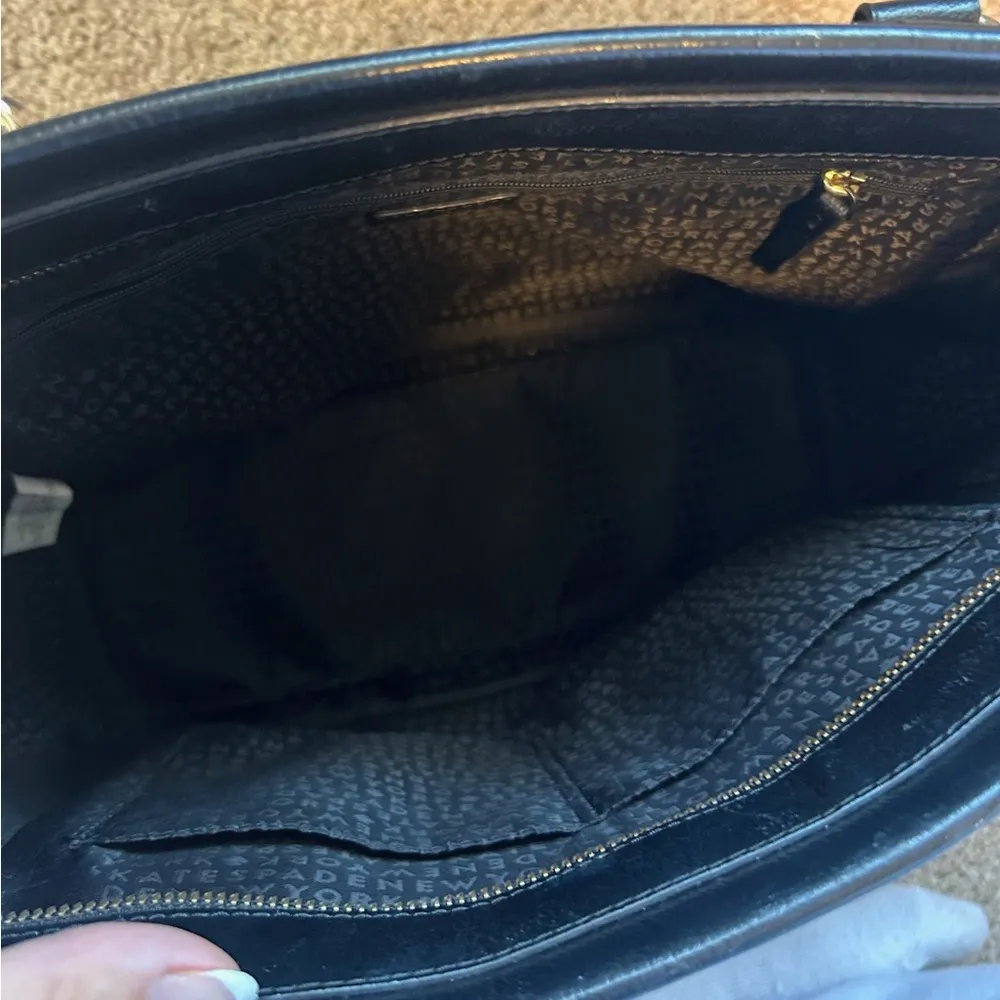Kate Spade Black Leather Tote Bag - Image 9