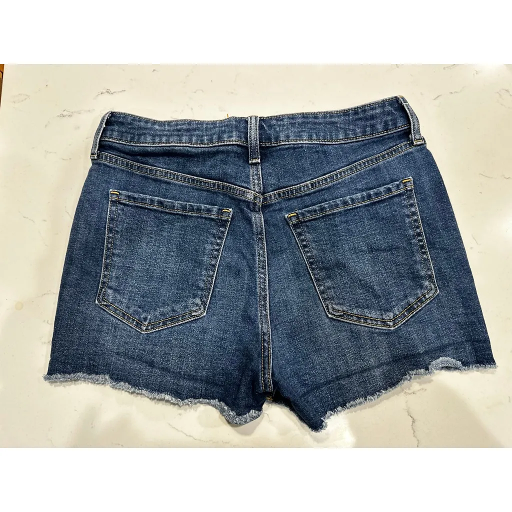 Old Navy Blue High-Rise OG Straight Jean Shorts Size 8 - Image 2