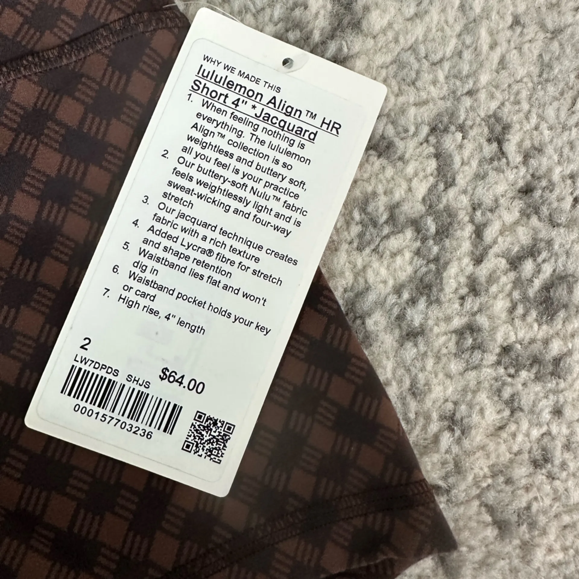 NWT lululemon Align High-Rise Short
4" Jacquard - Image 4