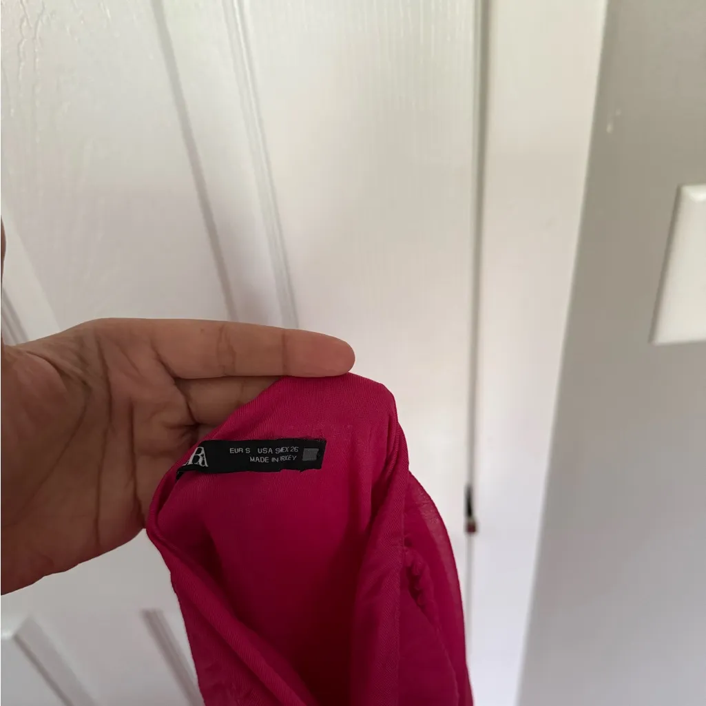 Zara Magneta Hot Pink Long Maxi Flowy Dress - Image 5