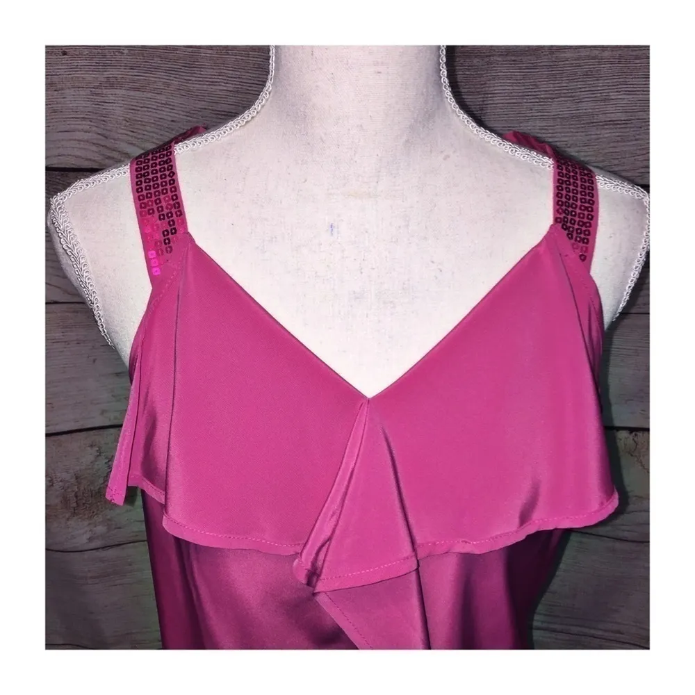 NWT Elle Hot Pink Dressy Tank Top Size S - Image 2