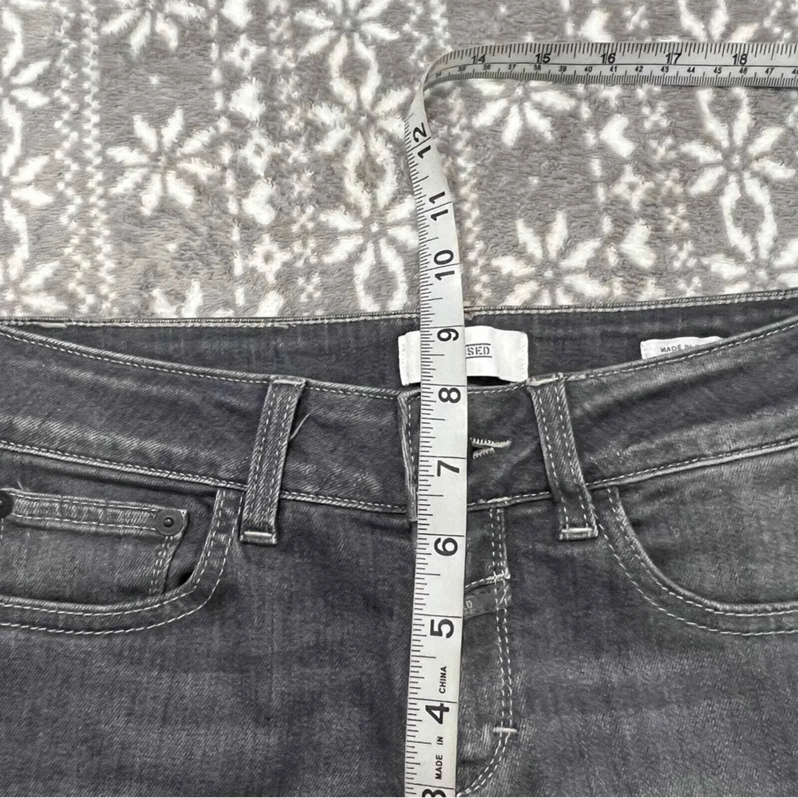 Anthropologie Closed Baker Long Gray Skinny Jeans Made In Italy Size 24 - Image 8