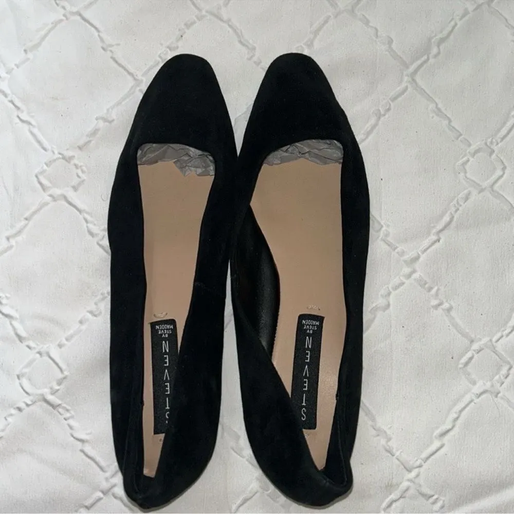 Steve Madden Black Leather Slip on Flats(Size 8.5) - Image 3