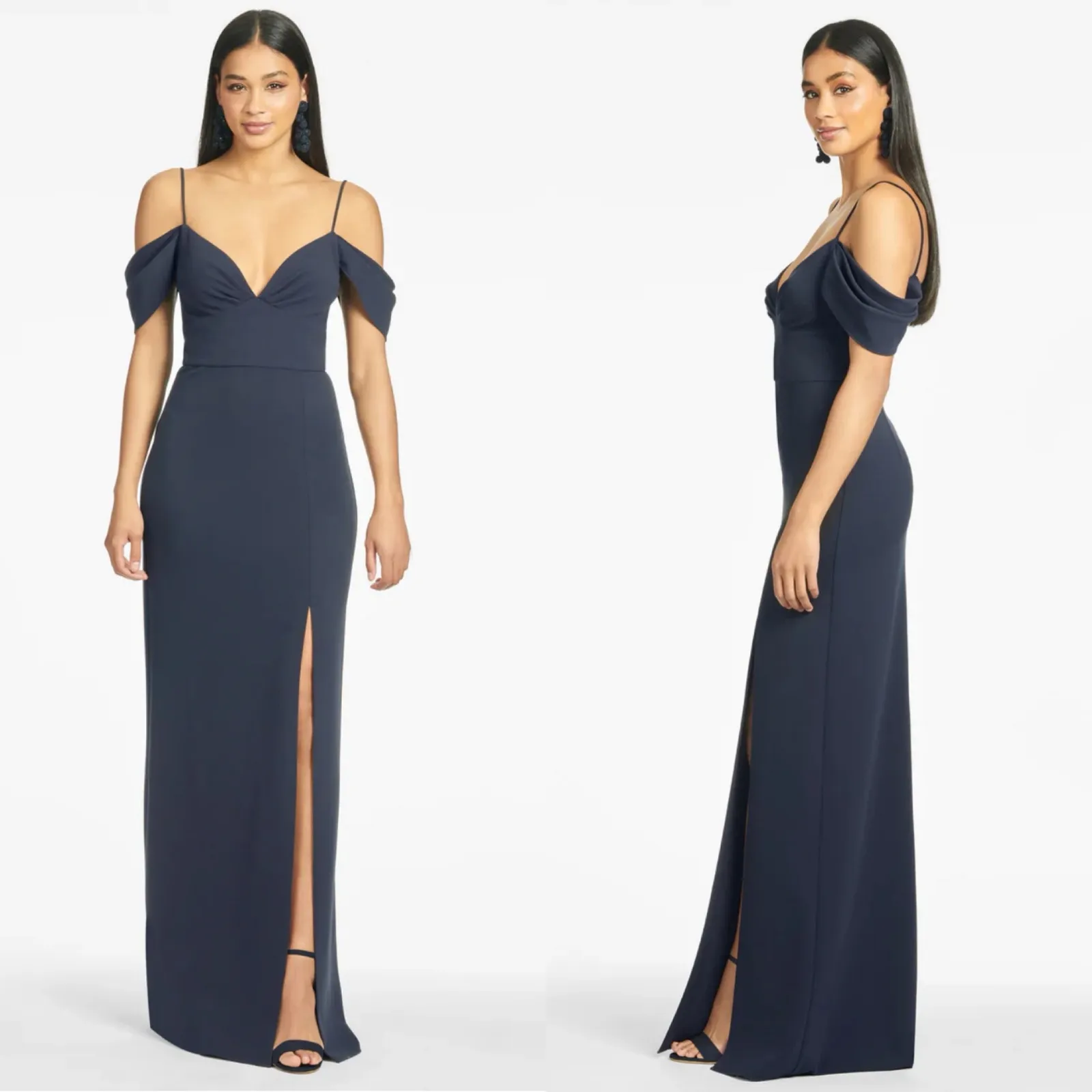 NWT Sachin + Babi Brittany Gown navy  blue Size 16W Party gala chic formal dress - Image 6