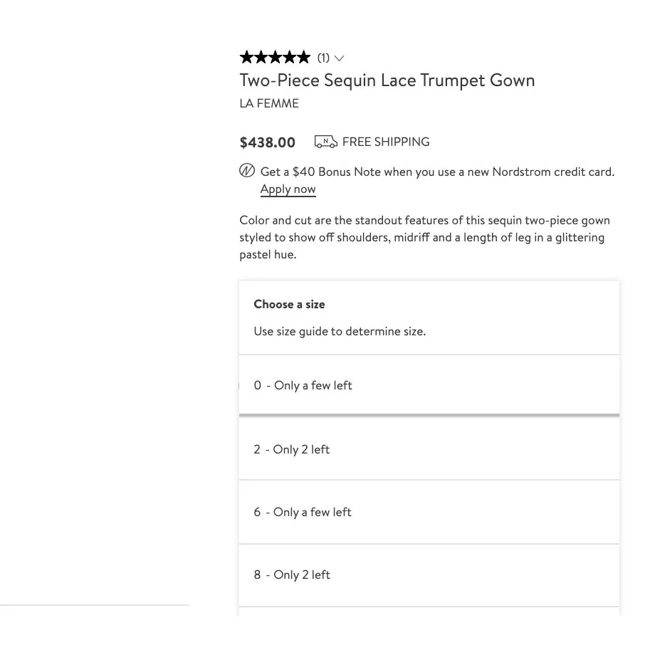 New La Femme Lavender Sequin Lace Crop Top High Slit Maxi Skirt Set Formal Gown - Image 8