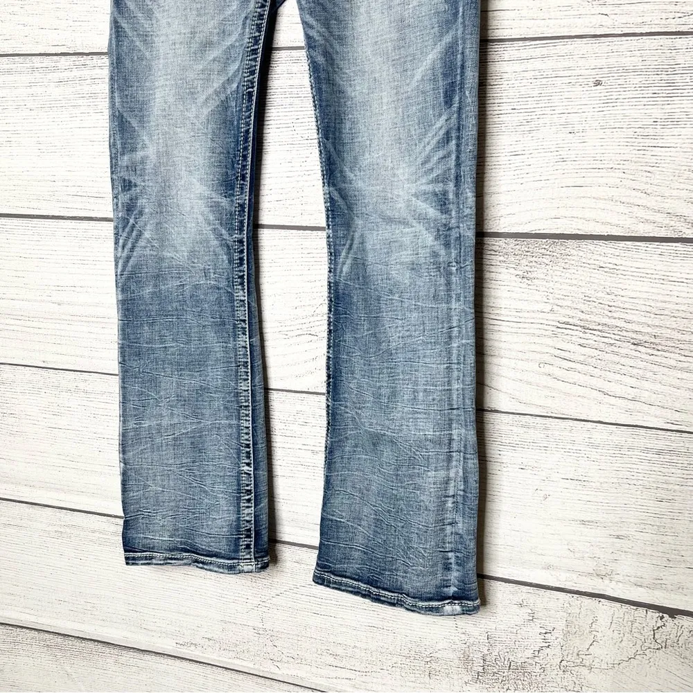 Miss Me Embellished Embroidered Low Rise Bootcut Jeans Size 28 - Image 2