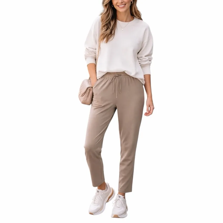 Jules & Leopold Pull On Jogger Pants Tan Drawstring Pockets Women’s Size 1X New - Image 11