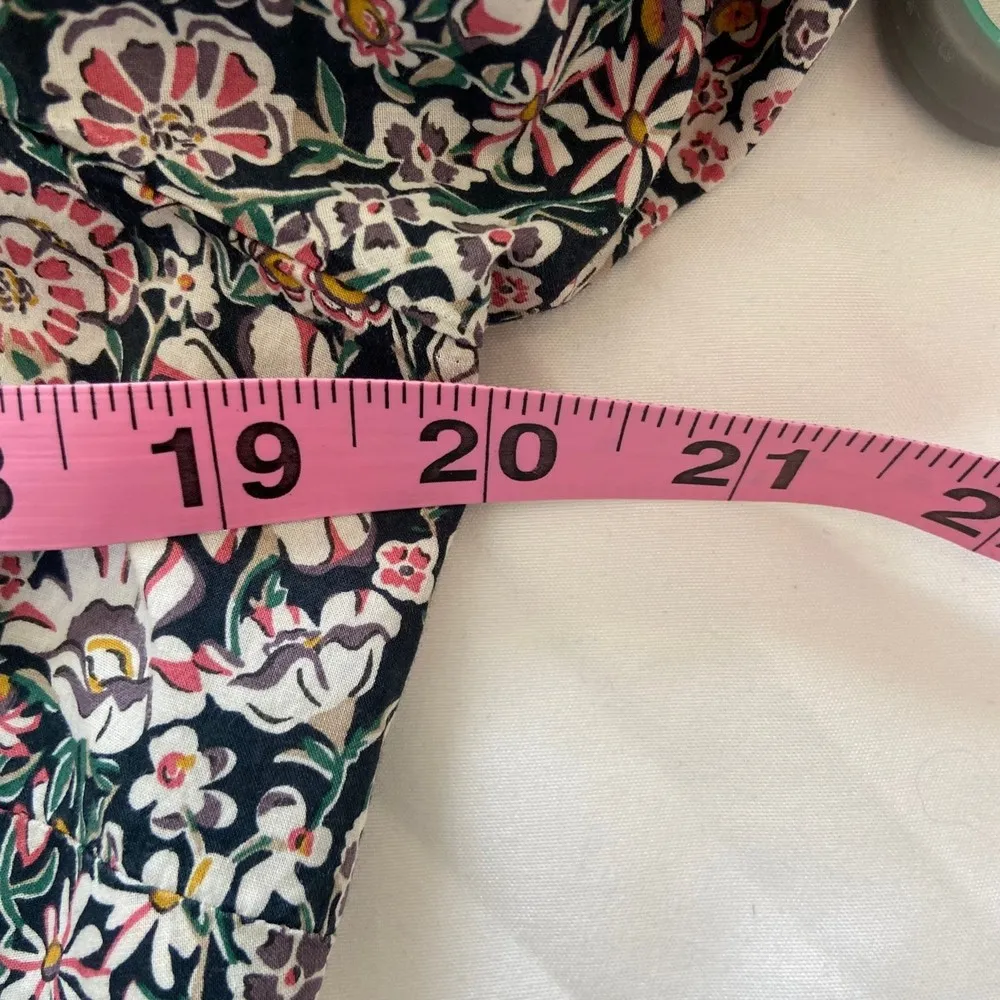 J Crew Floral Blue Pink Liberty Fabric Long Sleeve Button Down Blouse Size 6 - Image 9