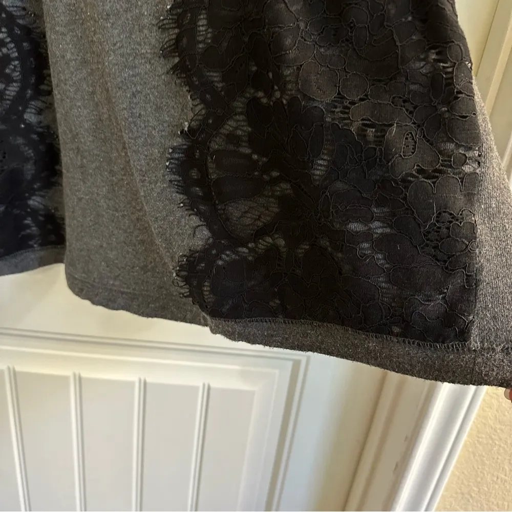Sundays, gray pullover sweatshirt with black lace women’s 2X - Image 7