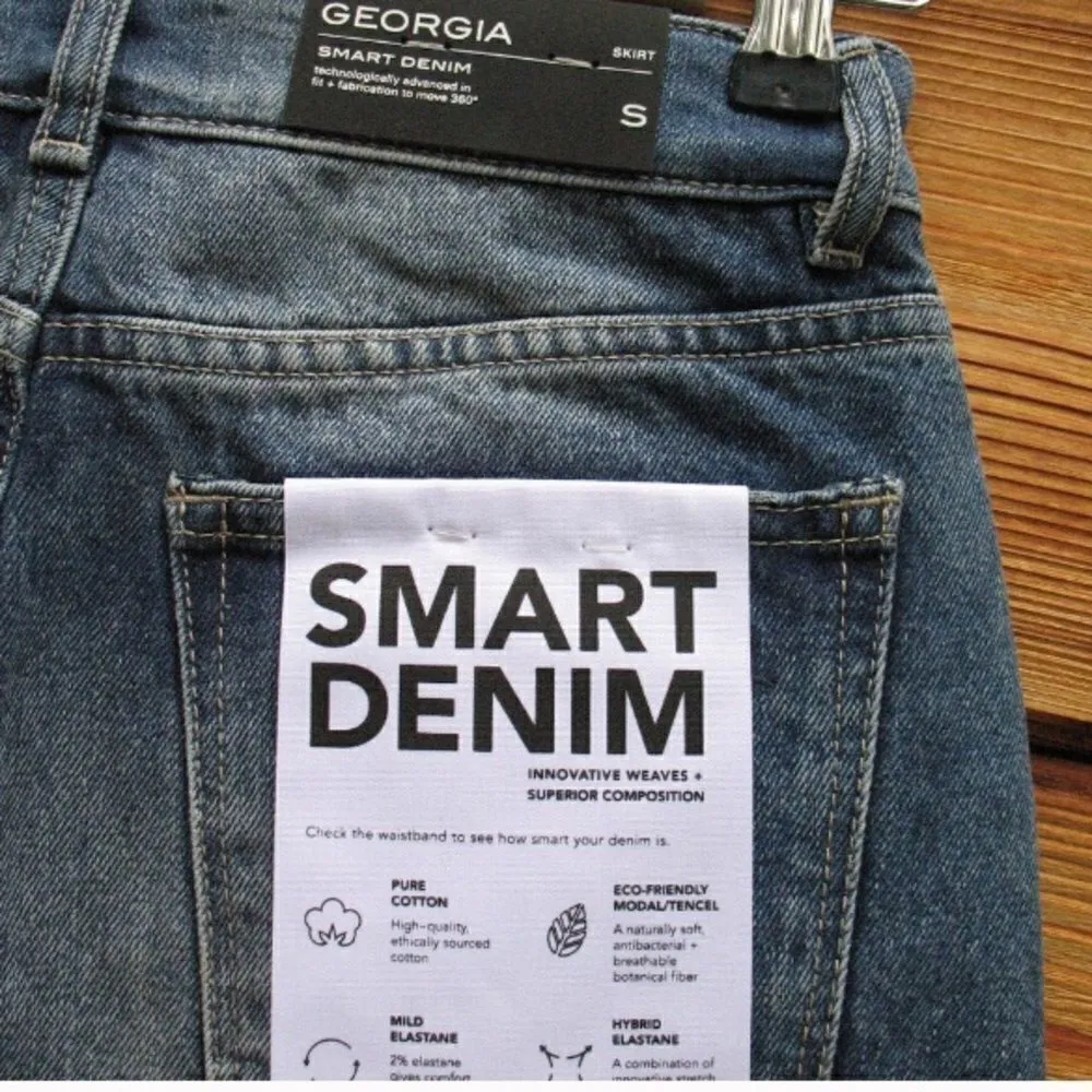 NWT Anthro  Blue Jeans Denim Skirt - Image 8