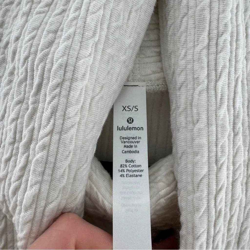 Lululemon Retreat Yourself Pullover Heathered Antique White XS/S - Image 8