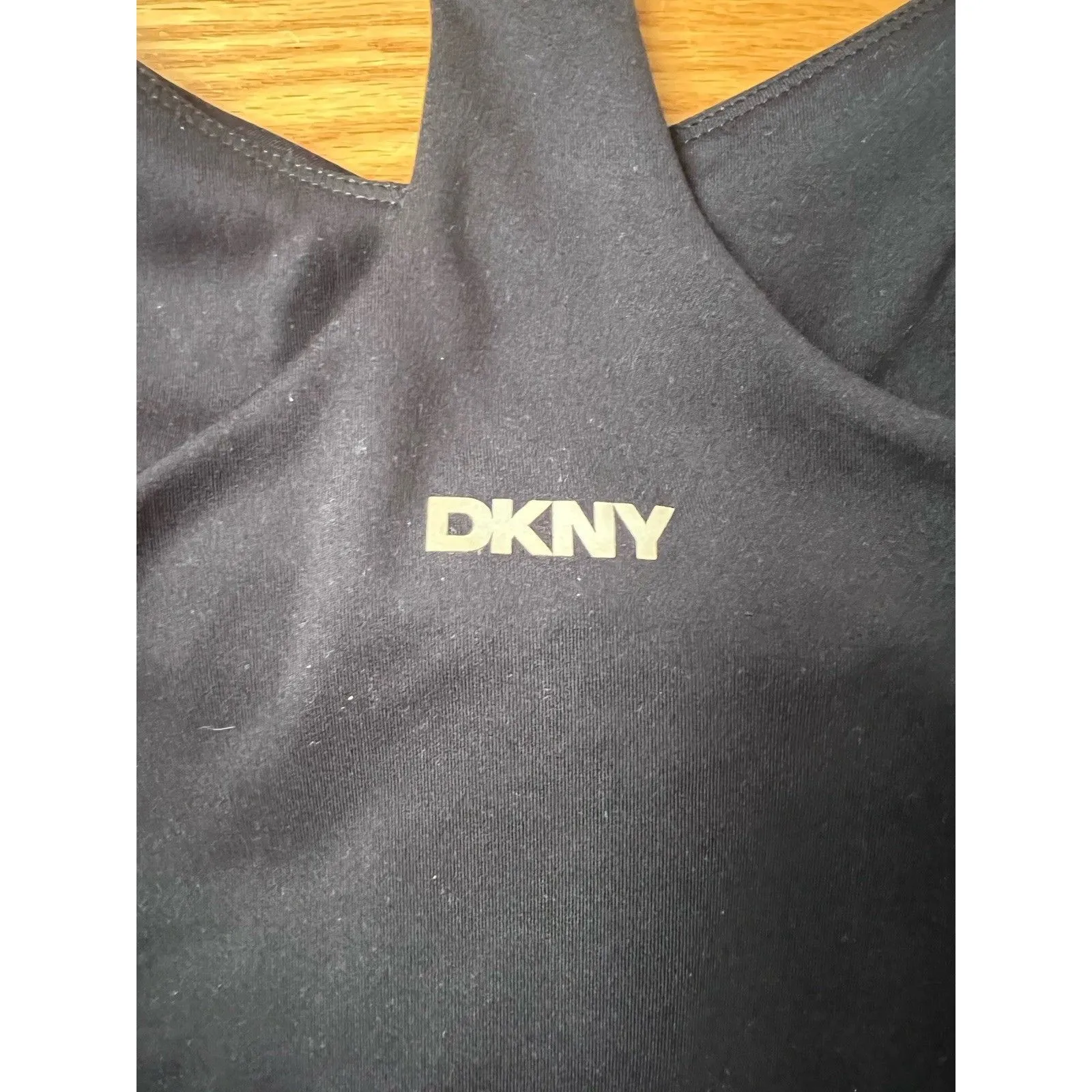 Course To Court Black Racerback Tennis Dress DKNY Sport Size Medium Built In Bra - Image 6