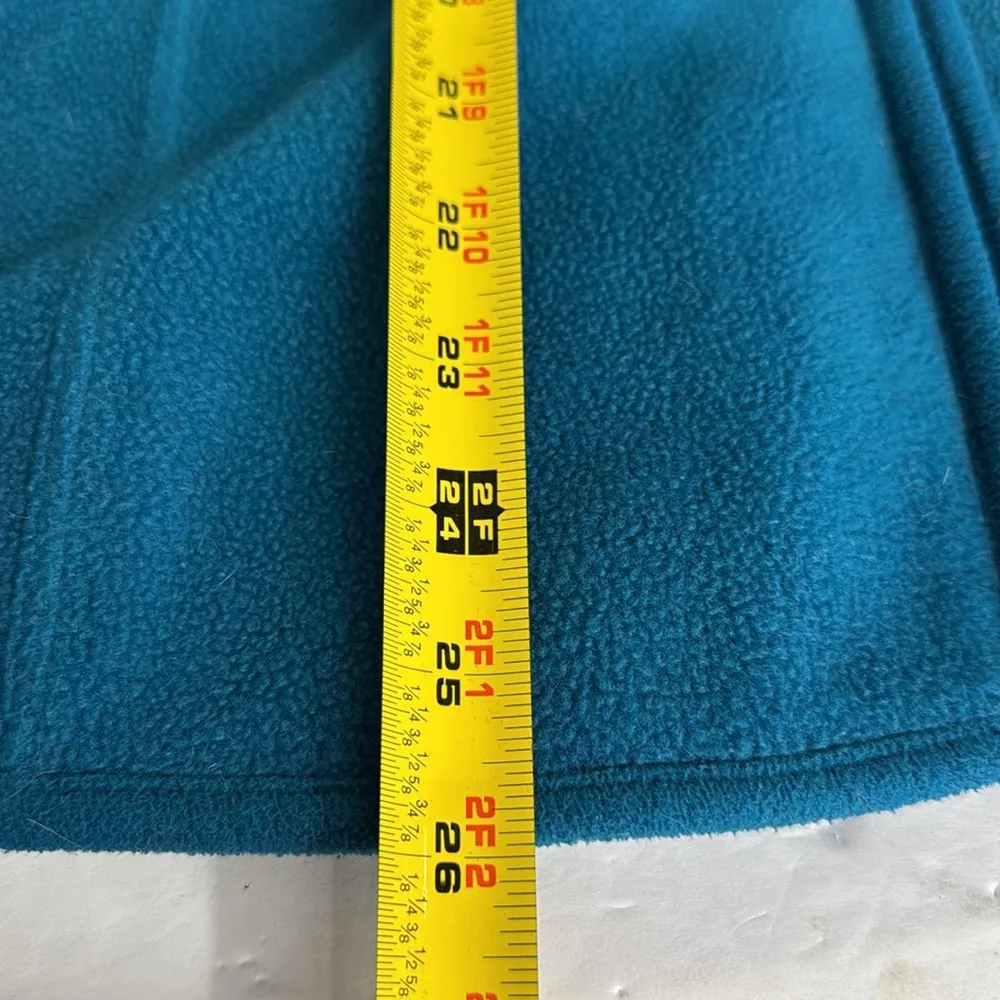 Karen Scott sport 1X Teal Fleece Vest plus size pockets zip up outdoor athletic Blue - Image 8