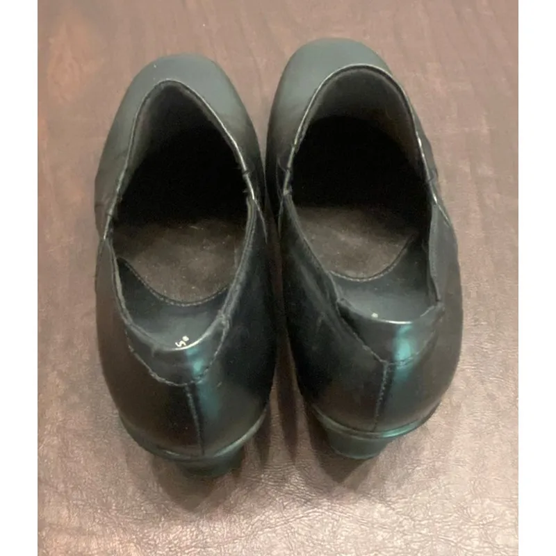 Clarks Bendables Black Leather 2 Inch‎ Heeled Loafer Size 7.5M Classic Comfort - Image 6