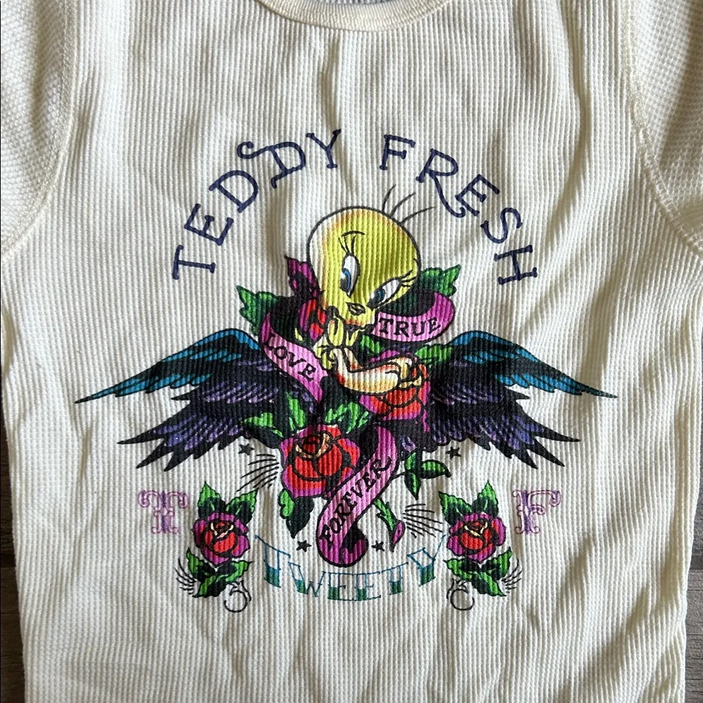 Teddy Fresh looney tunes Cream tweety bird Long Sleeve - Image 3