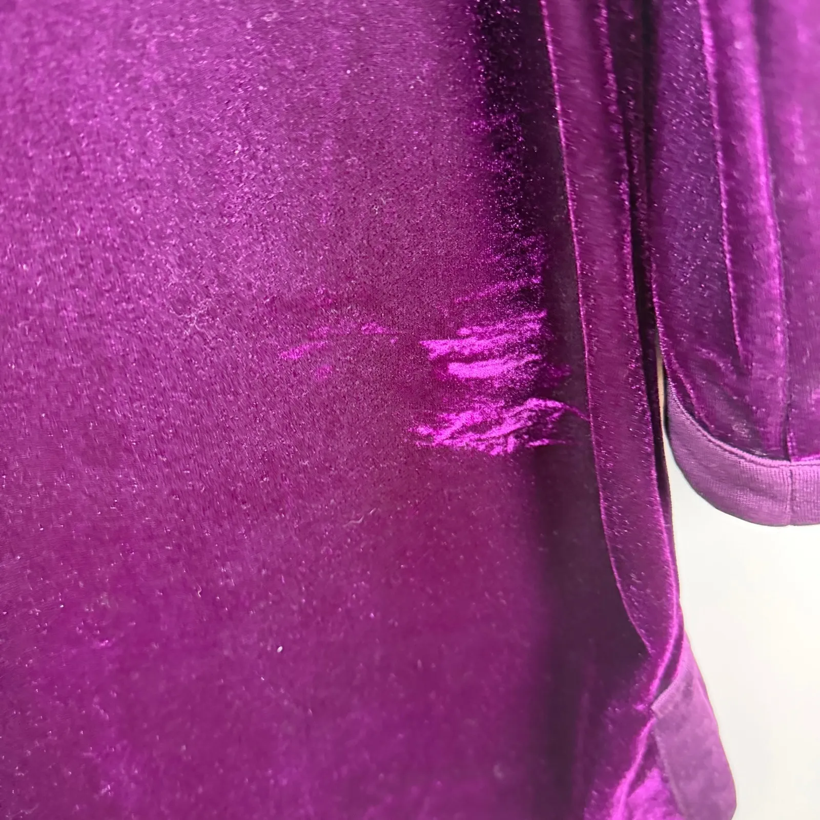 Soft Surroundings Velvet Tunic Top Sz L/XL Purple Soft Comfy Royal Holiday Boho - Image 5