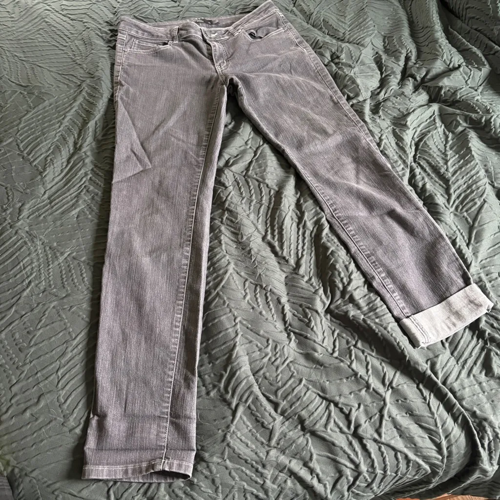 Prana Women’s Jeans Gray/Black Straight Leg Jeans Denim Sz 10 RN 124977 - Image 2