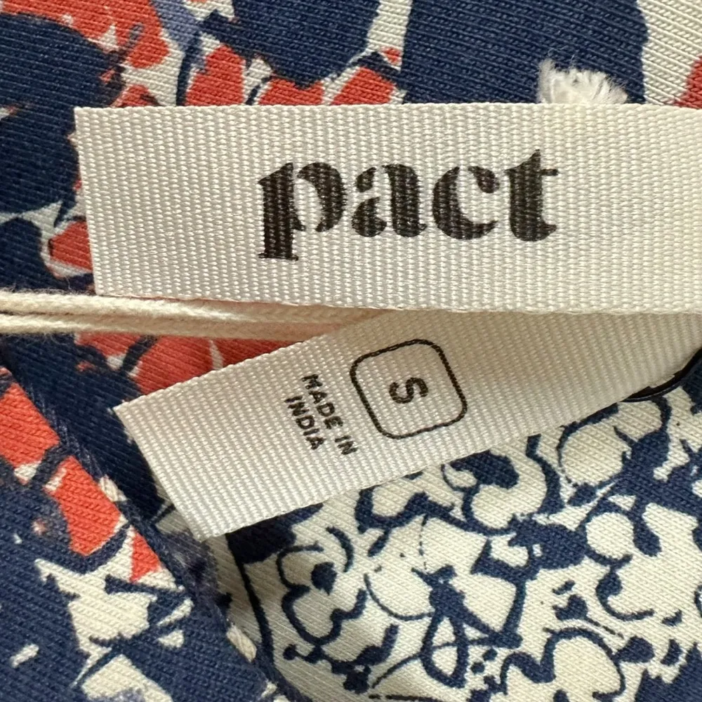 Pact Organic Spring Floral Fit & Flare Midi Party Dress Size Small NWT - Image 6