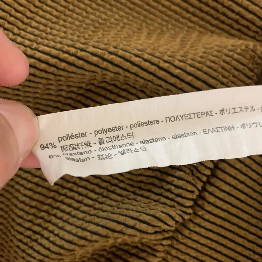 Zara Trafaluc Gold Black Stripe Ribbed Sweater Lightweight Knit M Edgy Trend - Image 5