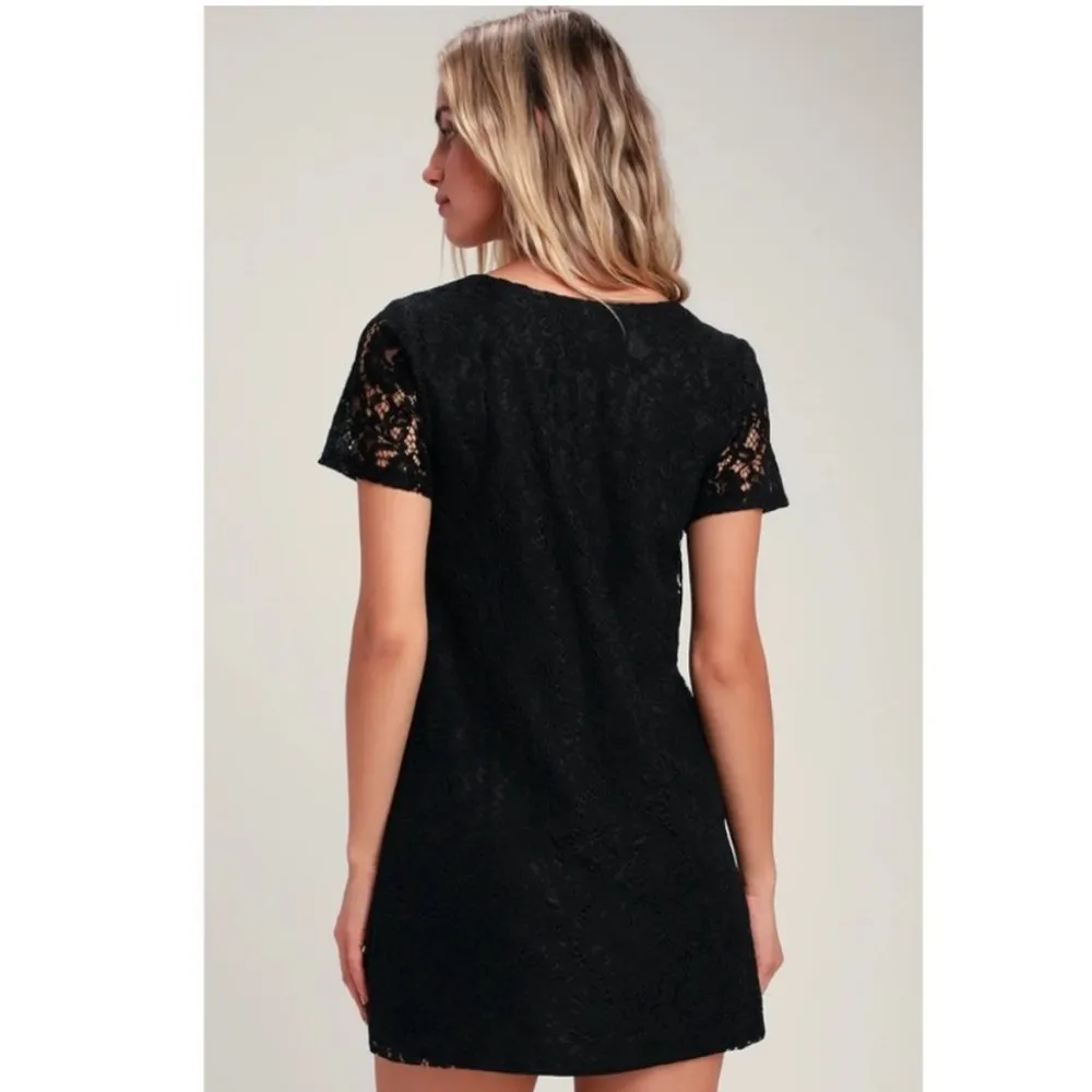 Lulu’s Clack Lace Bancroft Shift Mini Dress Short Sleeve M - Image 9