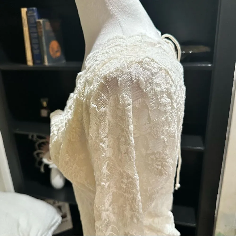 Ambiance White Lace Long Sleeve Body Suit Size Large NWOT - Image 7
