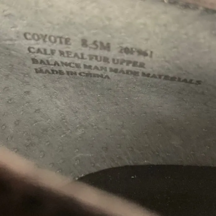 Otbt Black Calf Hair Coyote‎ Slip On Shootie Size 8.5M Low Heel Minimalist - Image 12