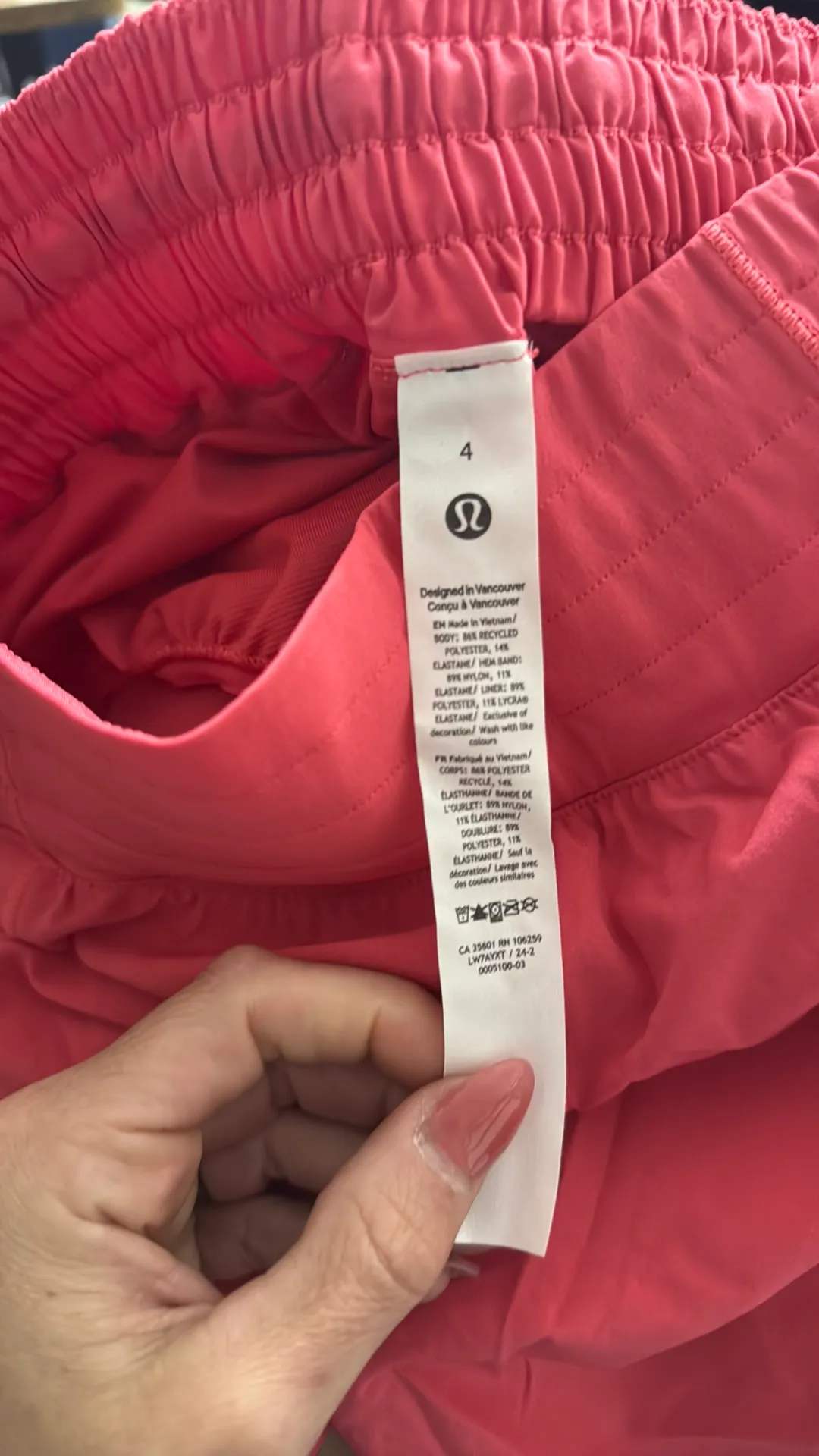 Lululemon Hotty Hot Short 4” Lined Glaze Pink Sz4 - Image 4