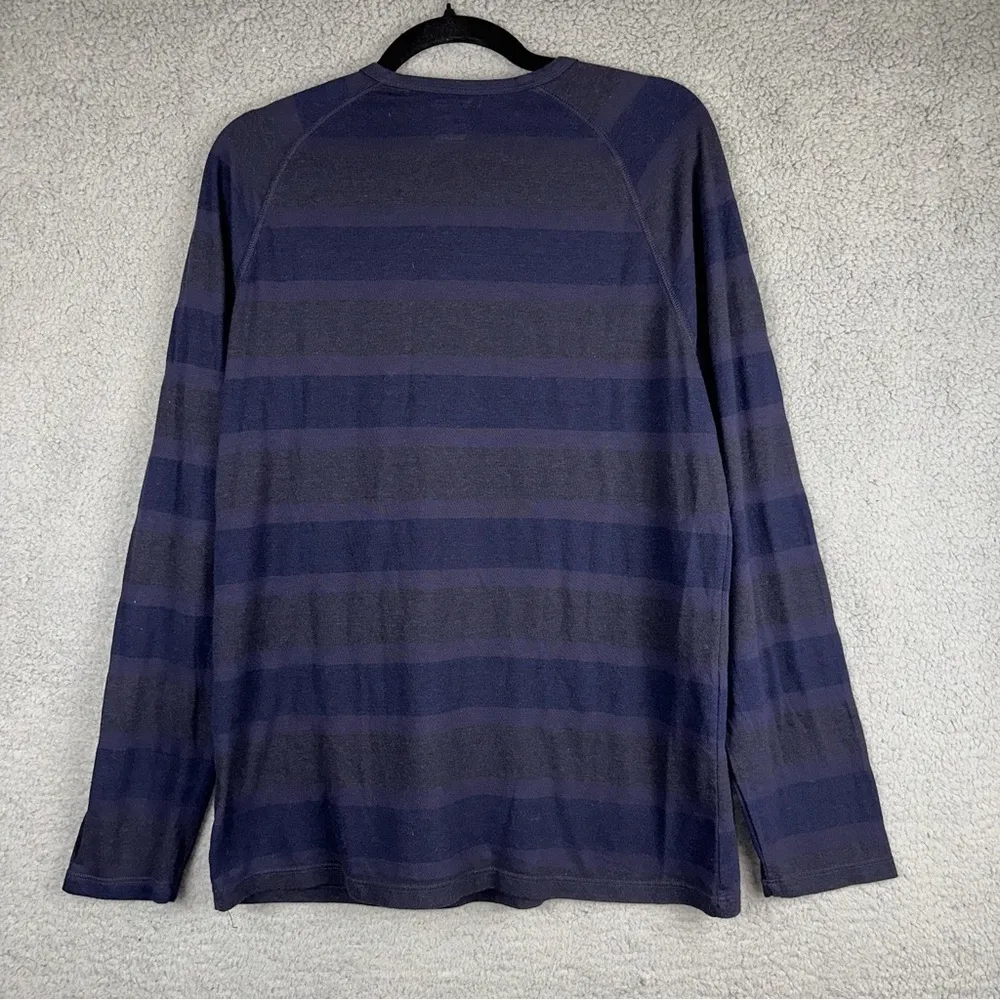 NSF Top Womens Large Blue Gray Stripe V - Image 3