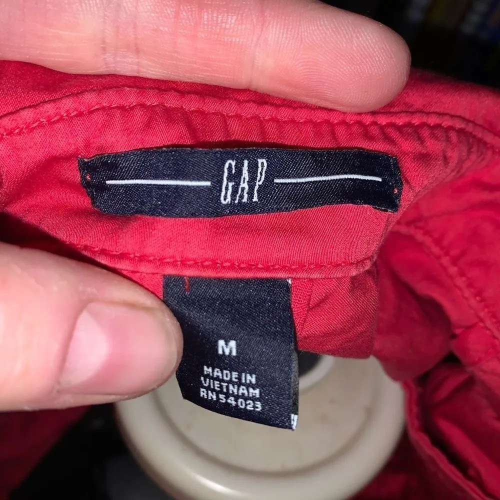 Gap light red belted lightweight M business casual trench coat - Image 3