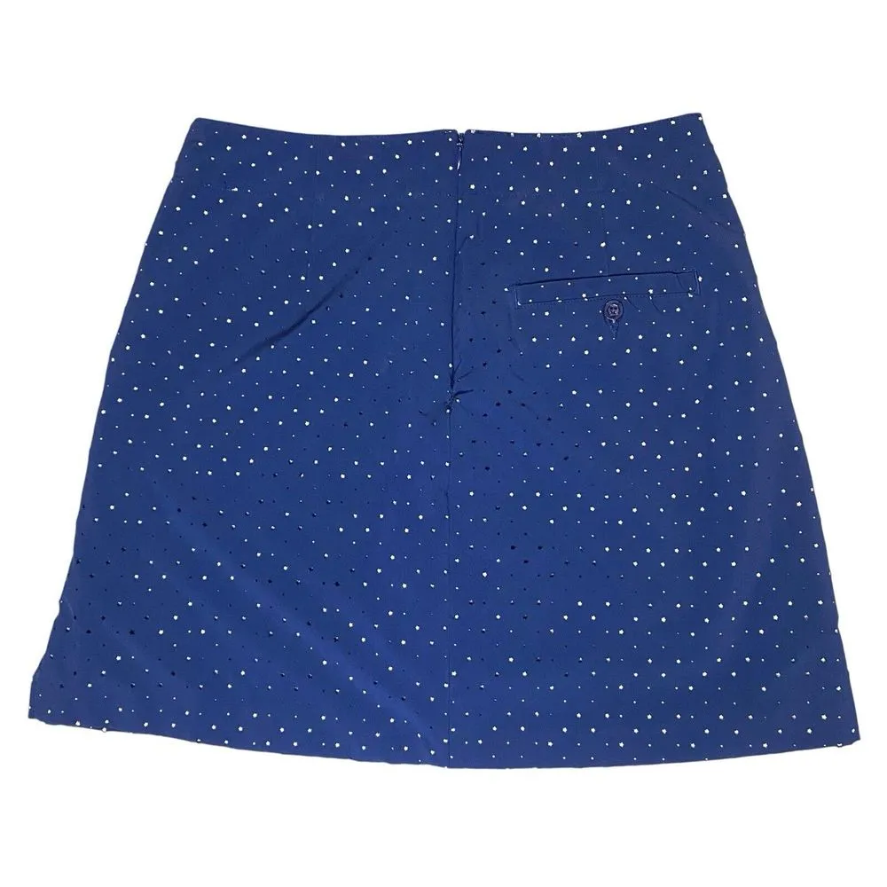 Lady‎ Hagen Skort Womens Size 2 Blue Eyelet Athletic Golf Tennis Pockets Mini - Image 3
