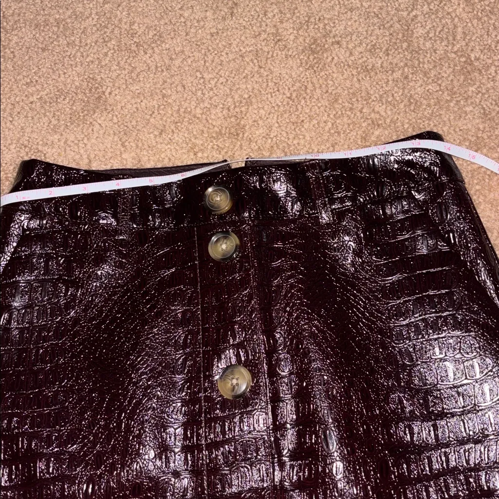 Rachel Comey Shiny Brown Midi Skirt - Image 5