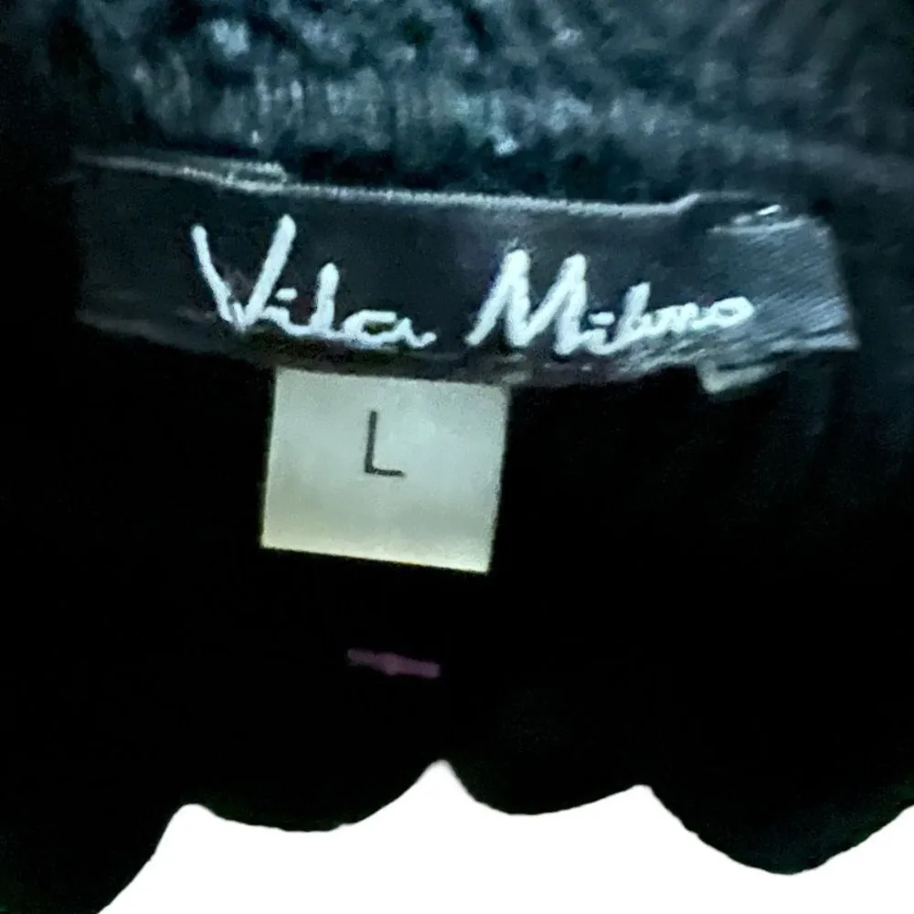 Vila Milano scalloped turtleneck sweater size large - Image 3