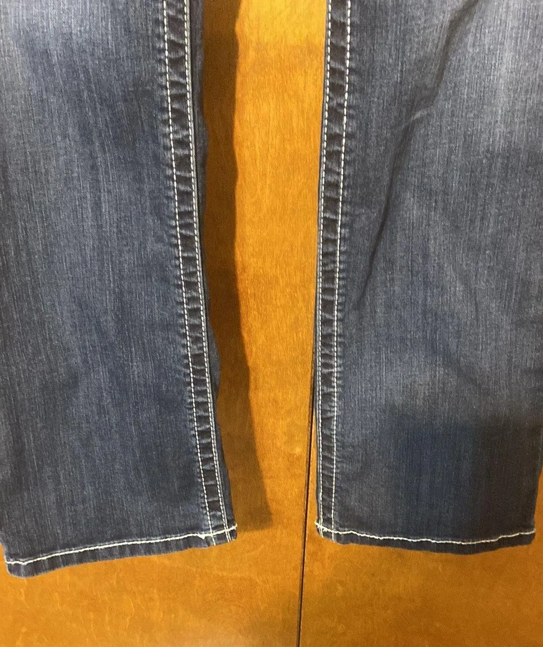 Jeans 30R REAL Dresden Mid Rise Stretch Ivy Stackable Straight Leg Blue - Image 2