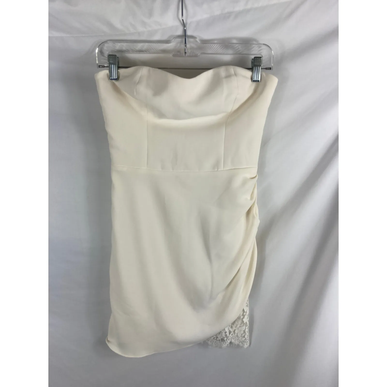 Amanda Uprichard Devyn Dress Strapless Mini in White Size Small - Image 2