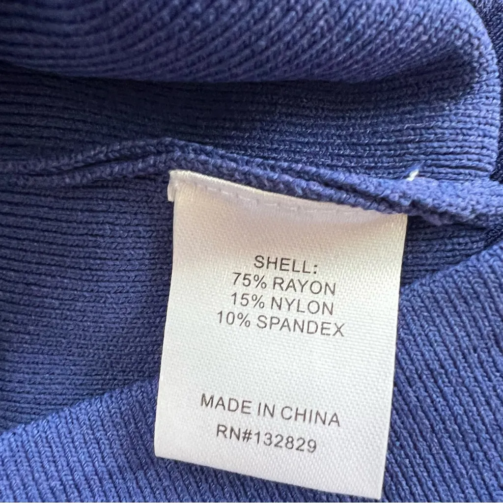 By The Way Dress Bodycon Bandage Halter Mini Blue S Backless Cocktail Party Chic - Image 10