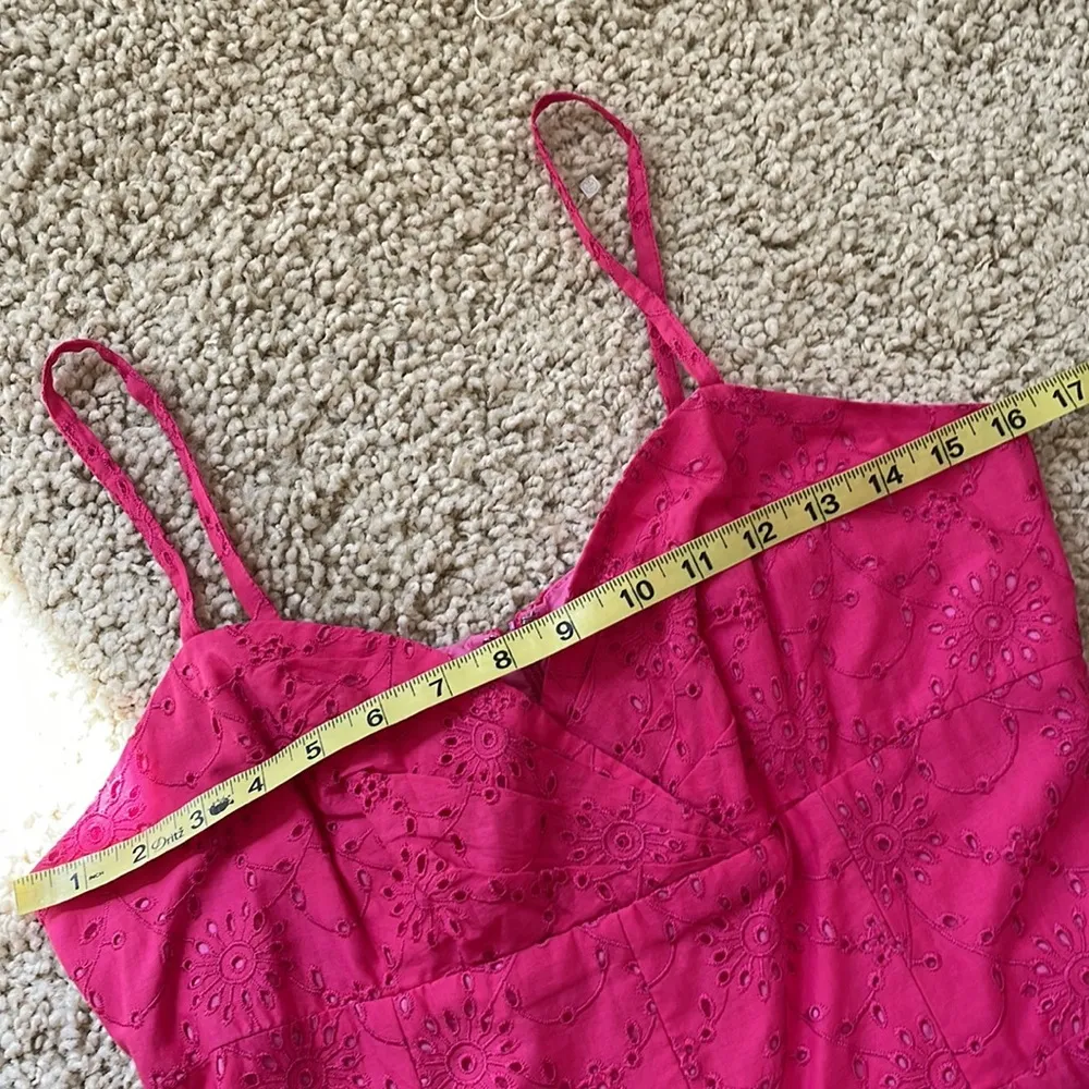 🩷 Lilly Pulitzer beautiful pink eyelet midi tank dress - Image 9