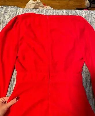 Lulus Red Long Sleeve Dress - Image 4