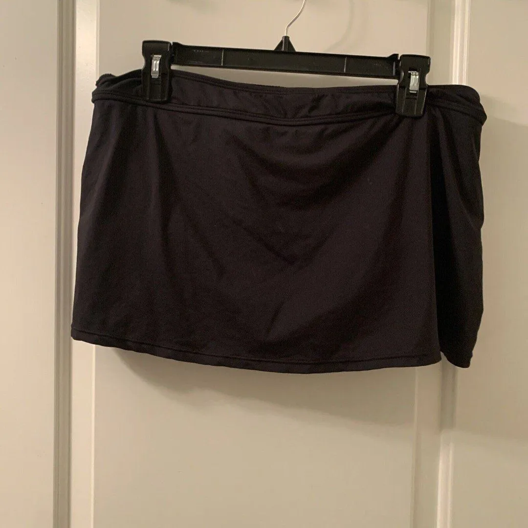 Liz Claiborne Women's Swim Skirt with Under Lining 1pc Size Large Black - Image 7