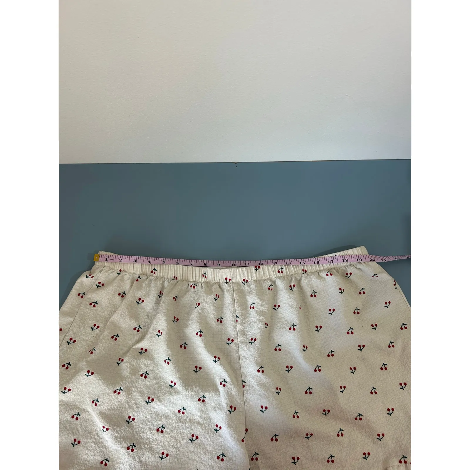 Cherry print pj shorts size 4XL White - Image 6